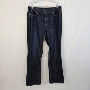 Talbots Bootcut Curvy Jeans Women's 16 Blue Dark Wash Flawless Five-Pocket EUC